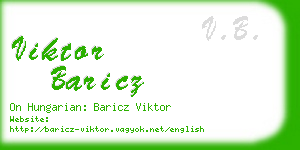 viktor baricz business card